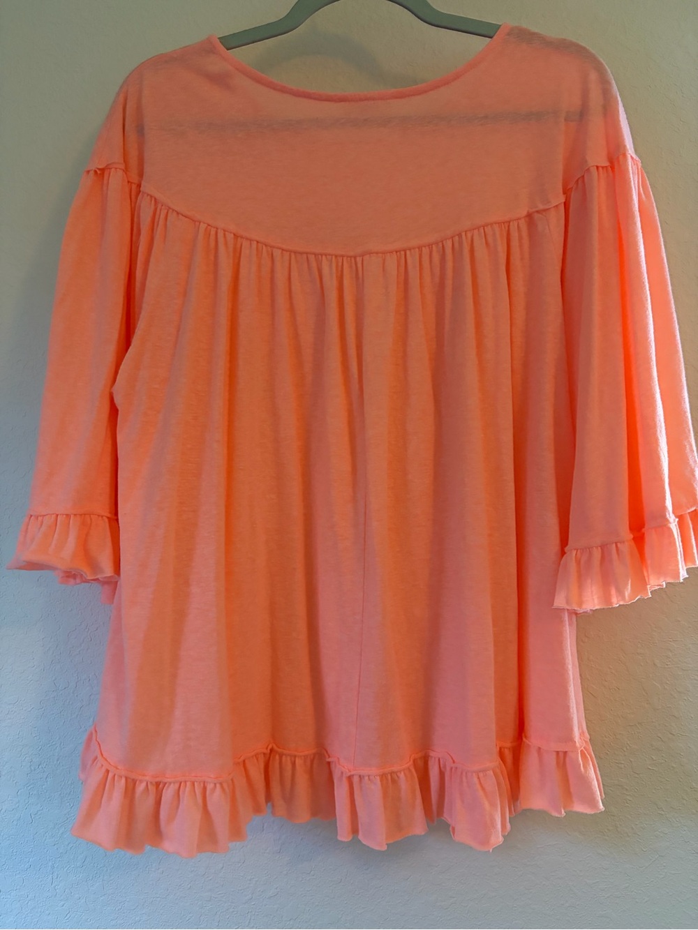 Easel Ruffled Flutter Sleeve Top - Picture 5 of 5